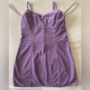 Wild Fable Purple Corduroy Mini Sundress XS Sleeveless Strappy Sweetheart Casual